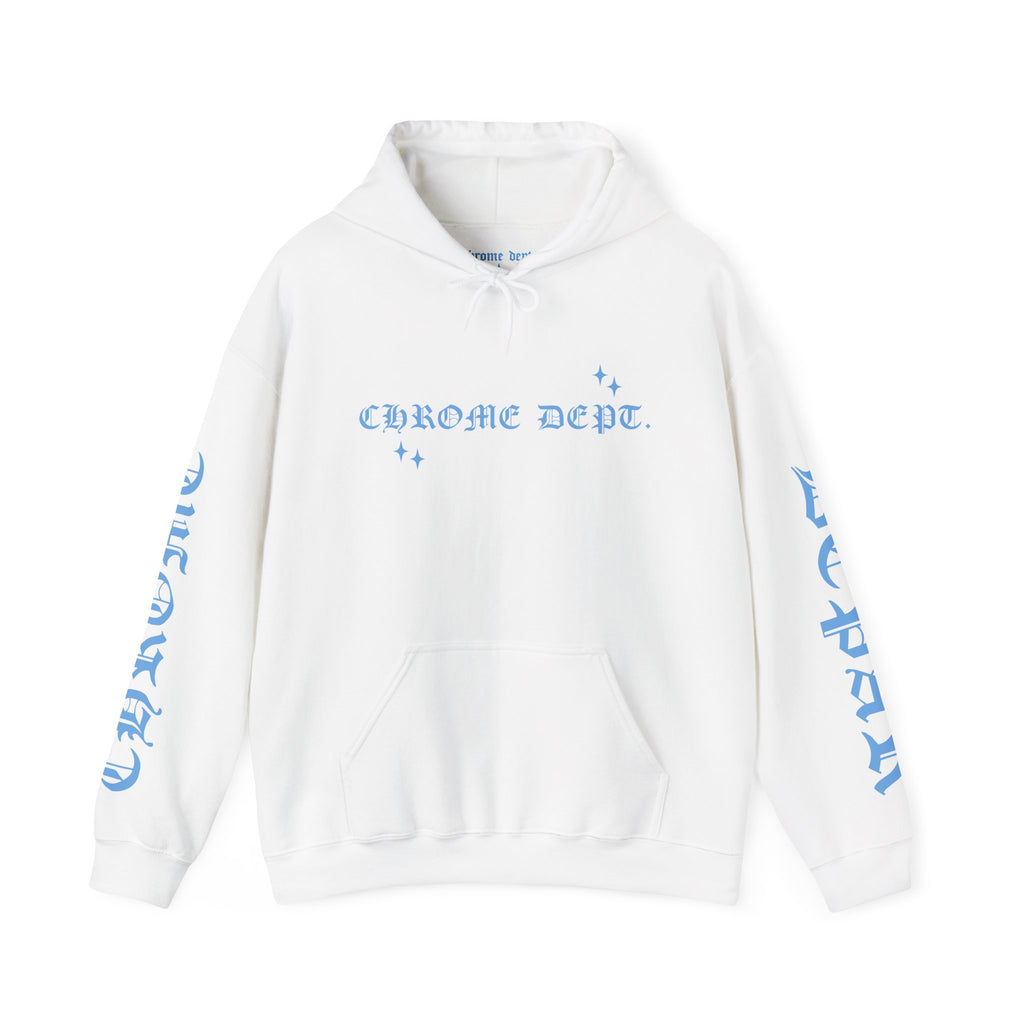 Chrome Dept. Hoodie — Pullover with Sleeve & Back Script