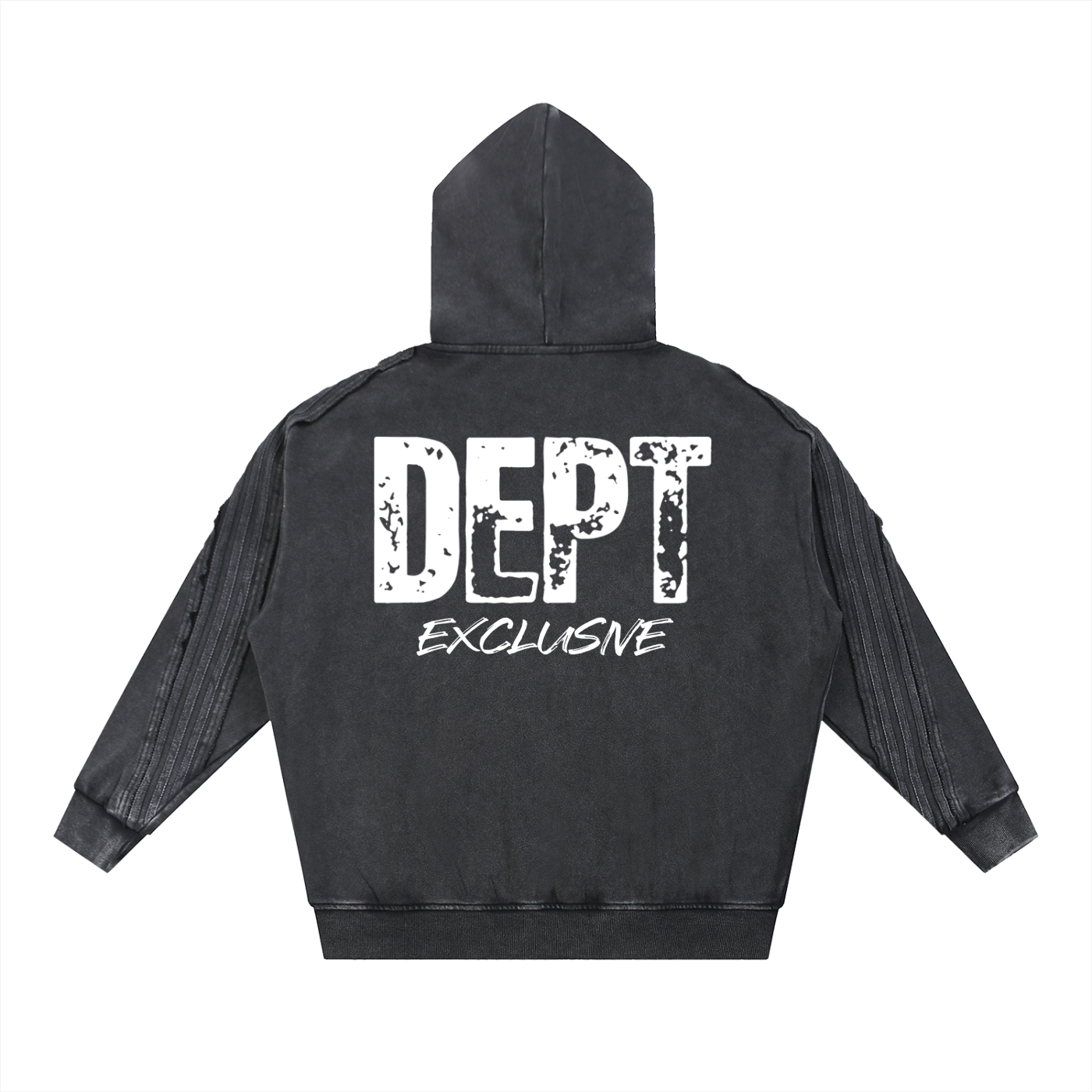 DEPT. Exclusive Snow Washed - Raw Edge Zip Hoodie