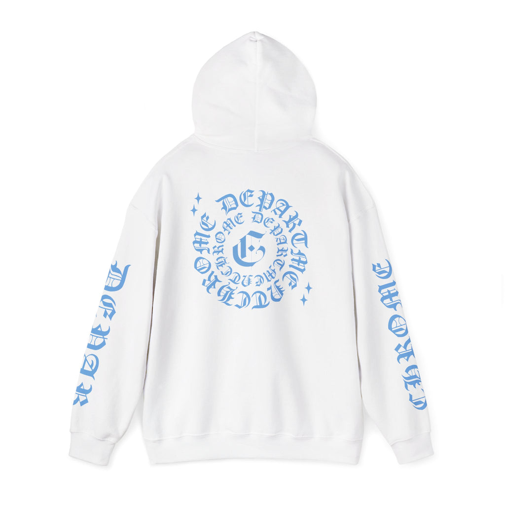 Chrome Dept. Hoodie — Pullover with Sleeve & Back Script
