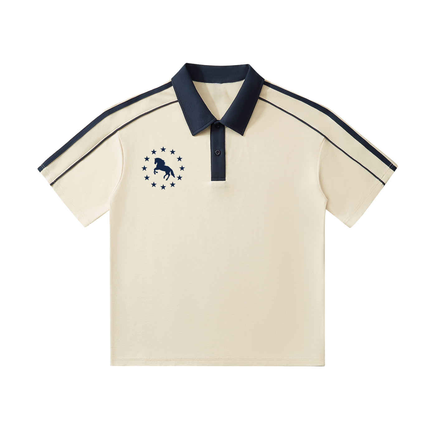 Dept. Contrast Collar Short-Sleeve Polo Shirt