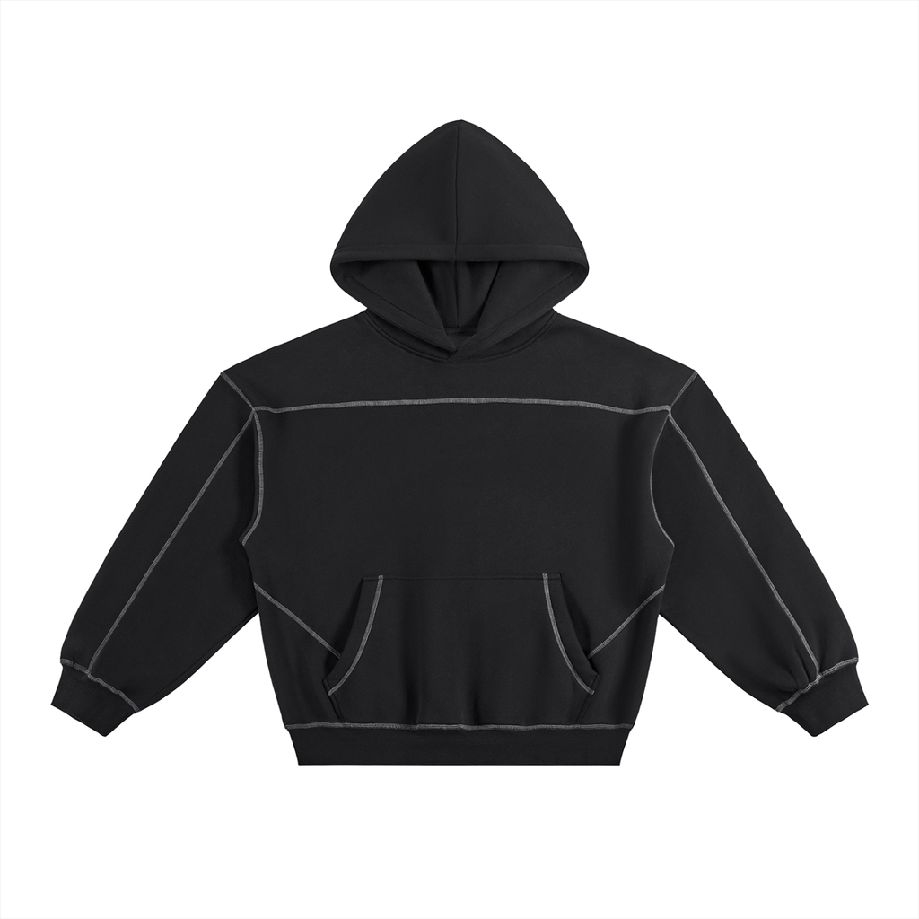 Contrast-Stitched LA Boxy Hoodie
