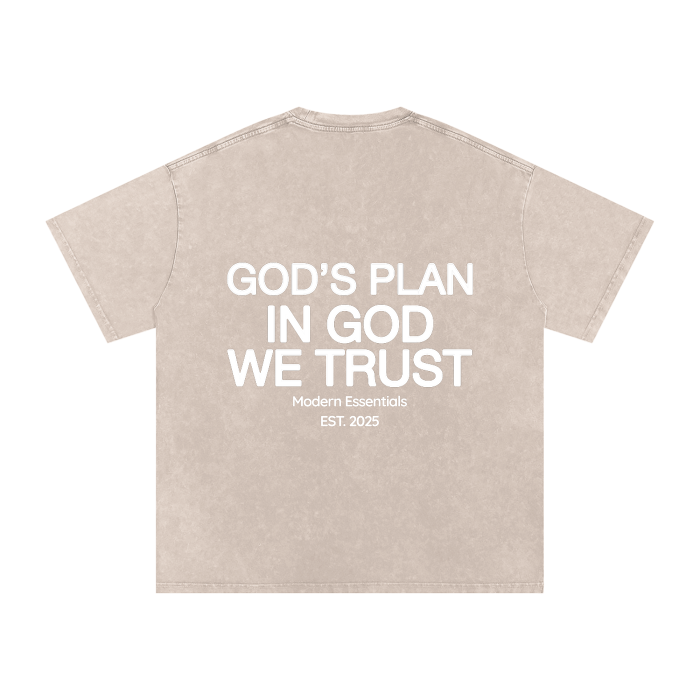 God's Plan Snow Washed Oversized Cotton T-Shirt