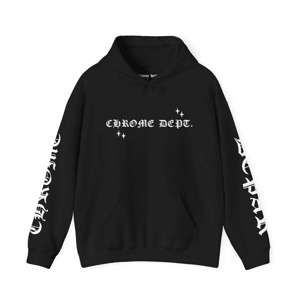 Chrome Dept. Hoodie — Pullover with Sleeve & Back Script