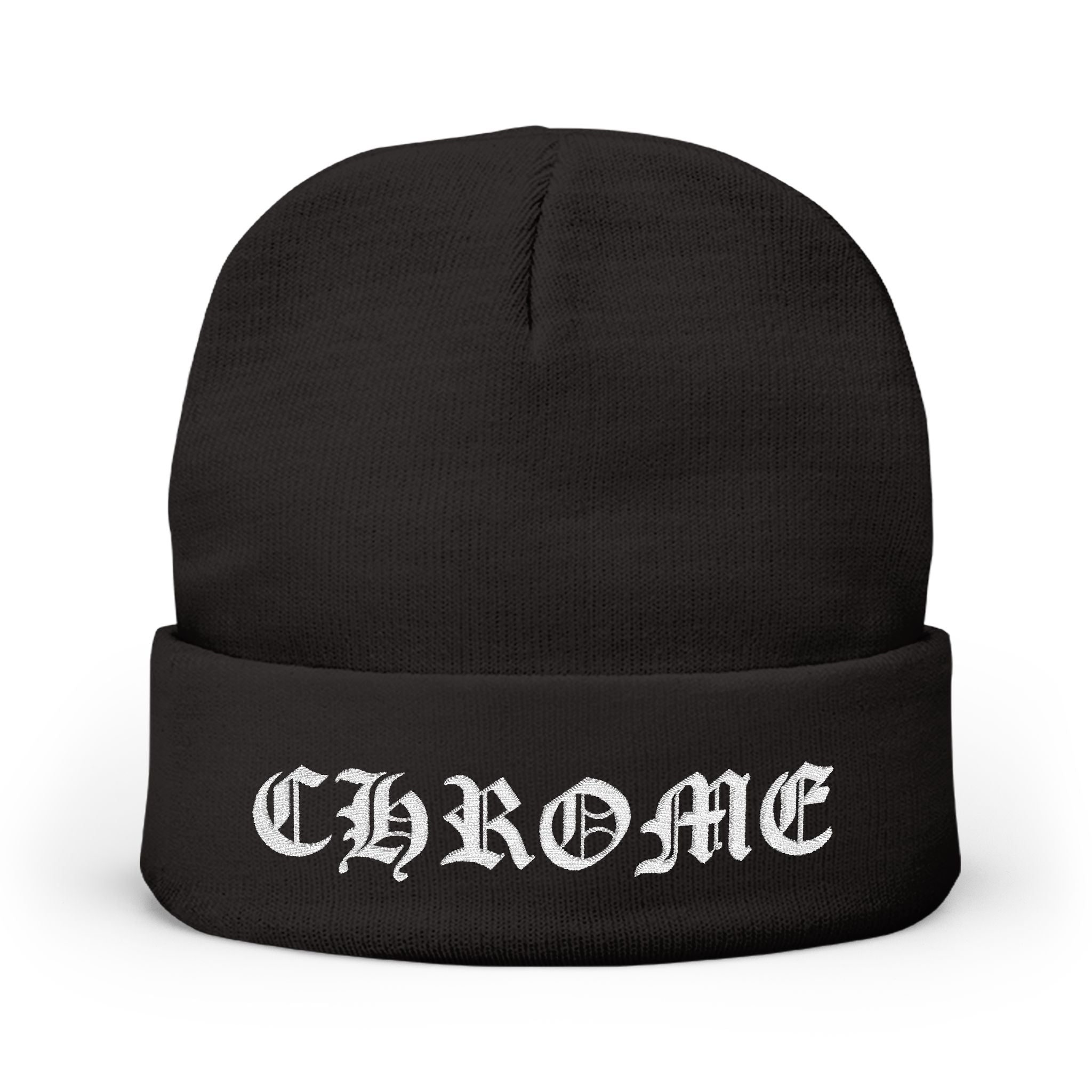 Embroidery CHROME Knit Beanie – Winter Hat
