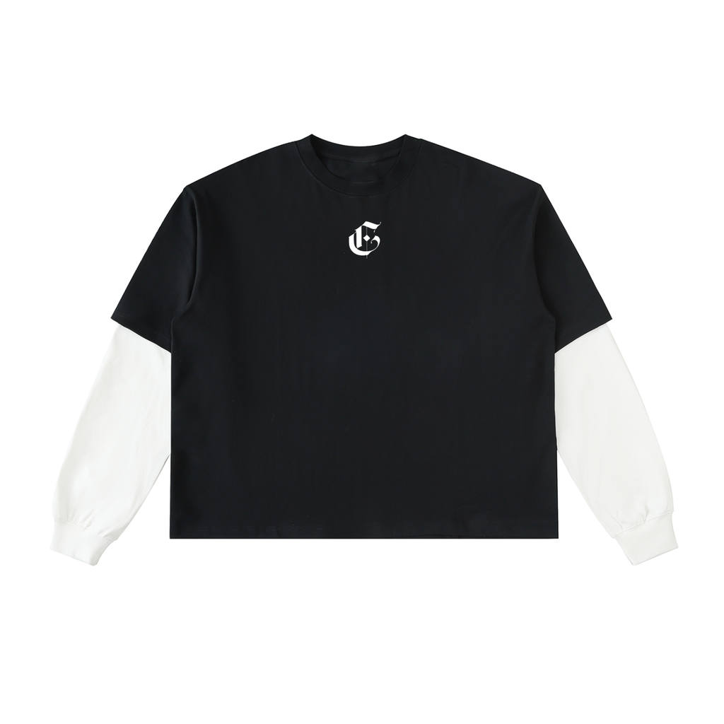 CHROME Cotton Long Sleeve Layered T-Shirt