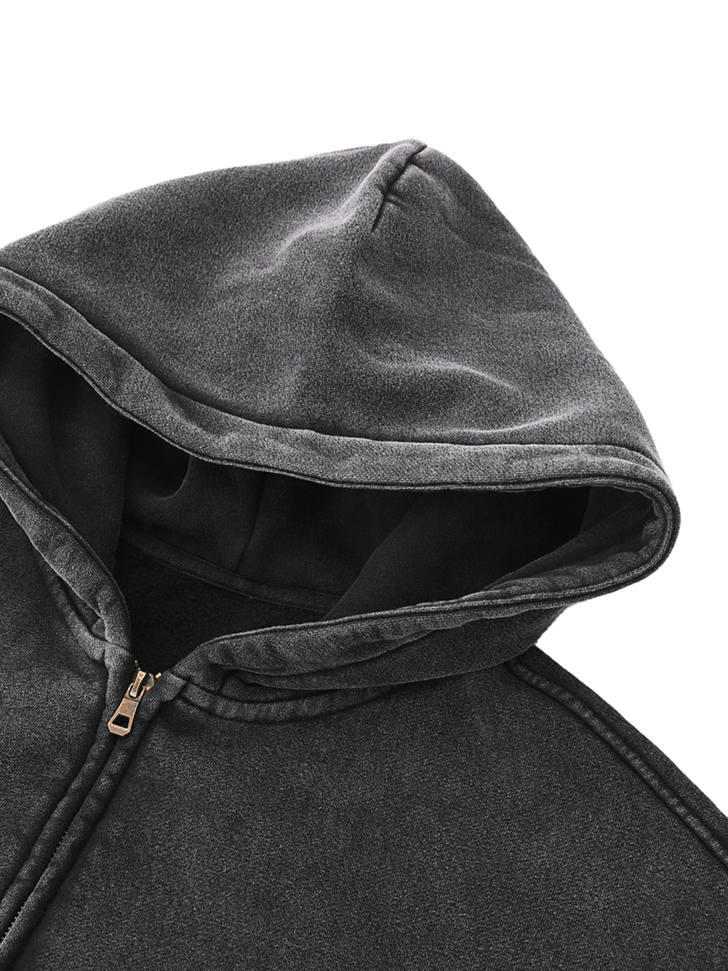 Dual-Zip Boxy Heavy Hoodie