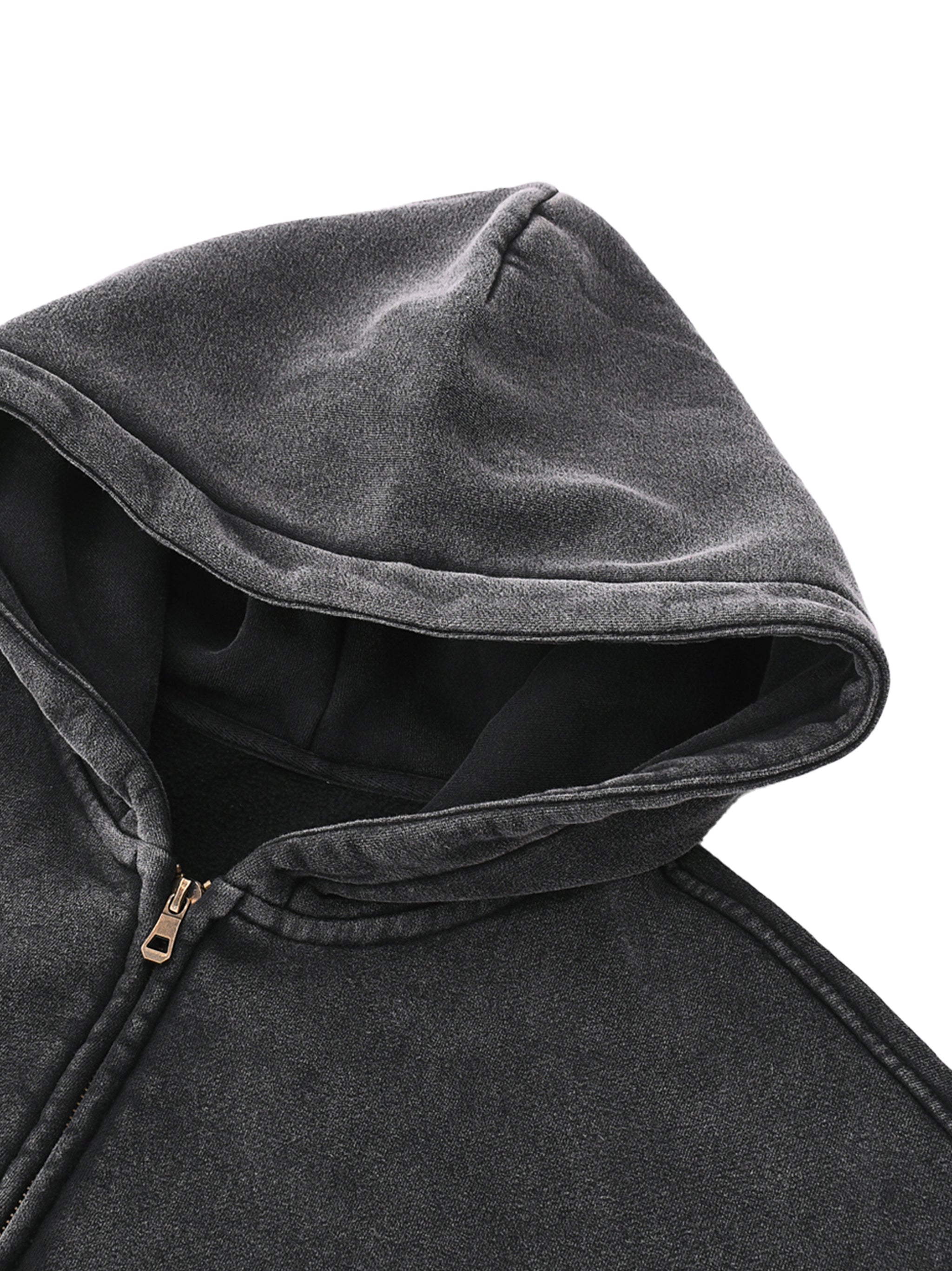 Dual-Zip Boxy Heavy Hoodie