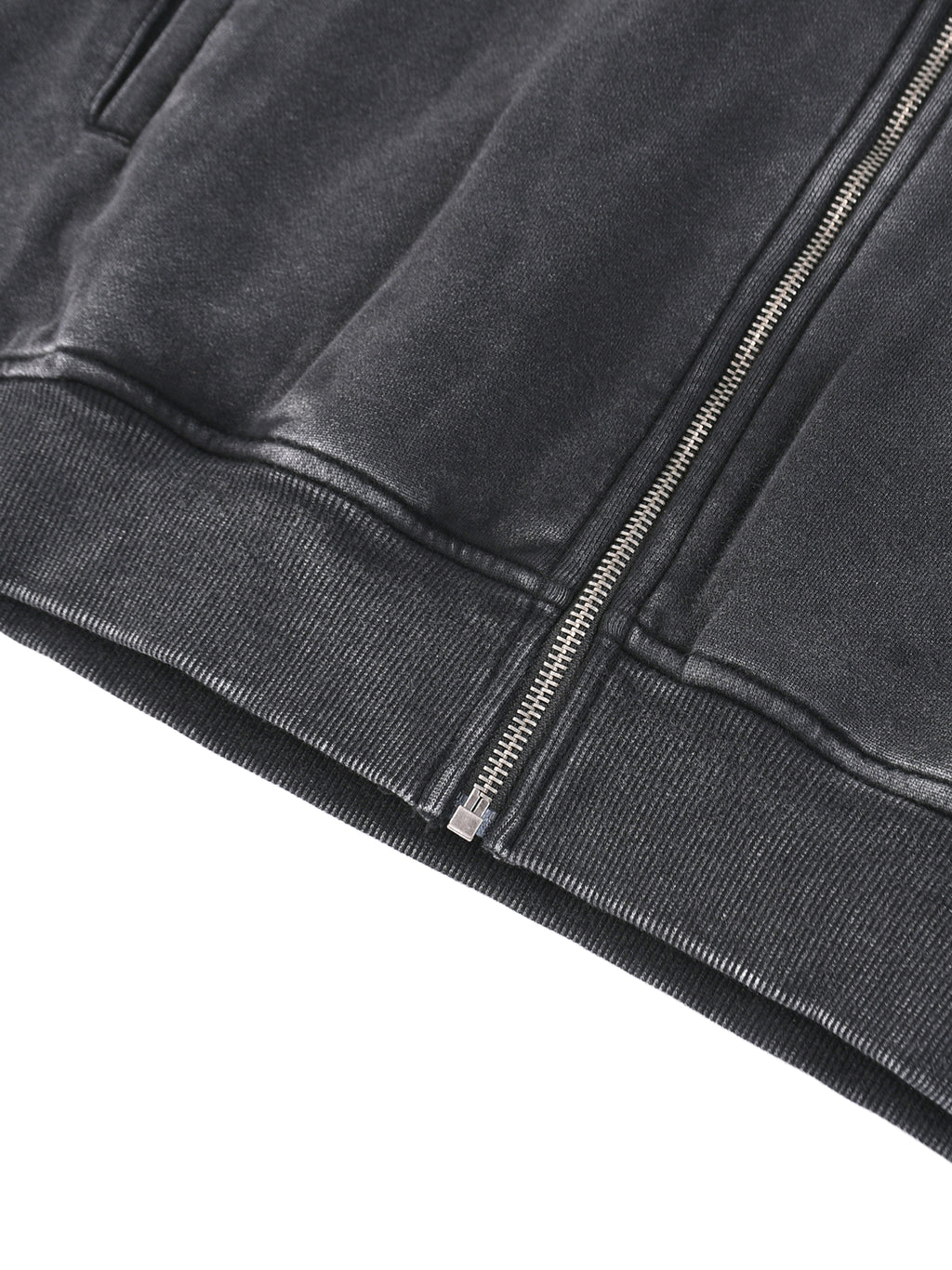 DEPT. Exclusive Snow Washed - Raw Edge Zip Hoodie